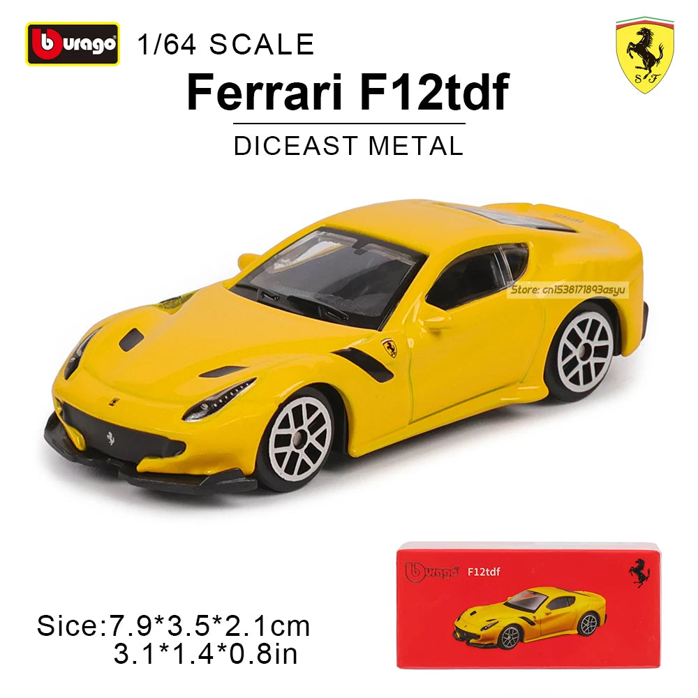 Bburago1:64 Ferrari SP3 458 599 ENZO F12 Model Small Collection Car Alloy Model Toy Gift Scene Decoration Classic and Exquisite