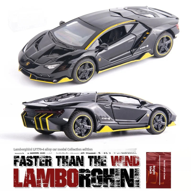 1:32 Lambor LP770 Super Sports Car Model Simulation Alloy Car Model Kids Toy Car Boys Racing Ornament Collection Pull Back