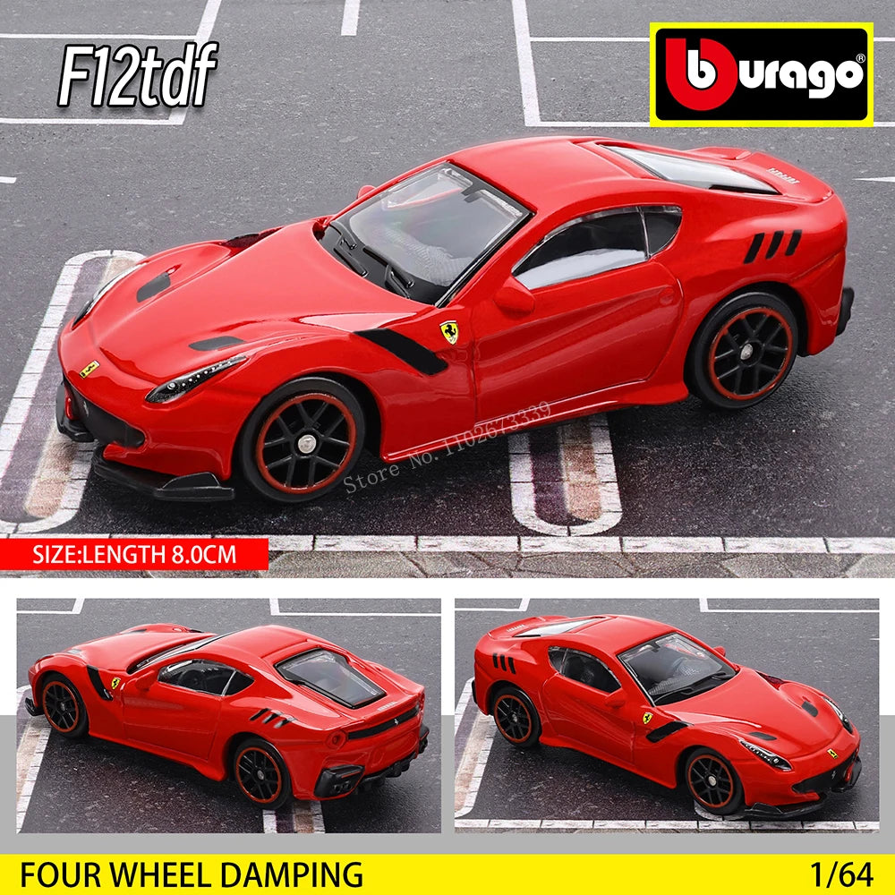Bburago 1: 64 Ferrari series Multiple choices SP3 812 ENZO F40 F12TDF SF90 458 Car Die Casting Model Children's Gift Toy