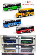 Children's Alloy Anti-Collision Car School Bus City Traffic Decoration Model Airport Metal Pull-Out Boy Holiday Education Toys