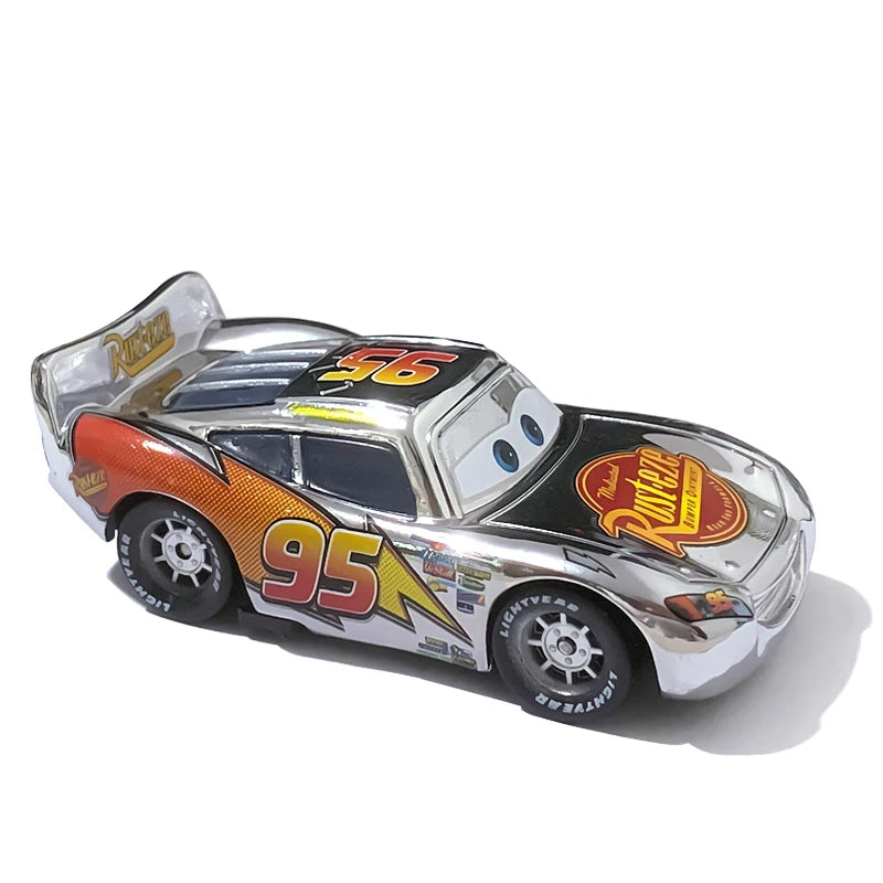 Disney Pixar Cars Toy Lightning McQueen Series 1:55 Diecast Model Basic Styles And Plated Version Children's Alloy Toy Car