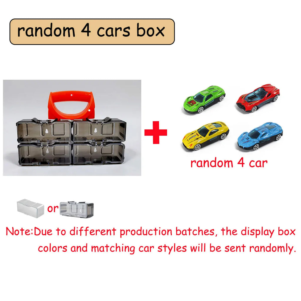1/64 Acrylic Model Car Display Case Box DIY Assembly Storage Gift for Collectibles Multi-Layer Car Park (Without Car) 1/3/4/5PCS