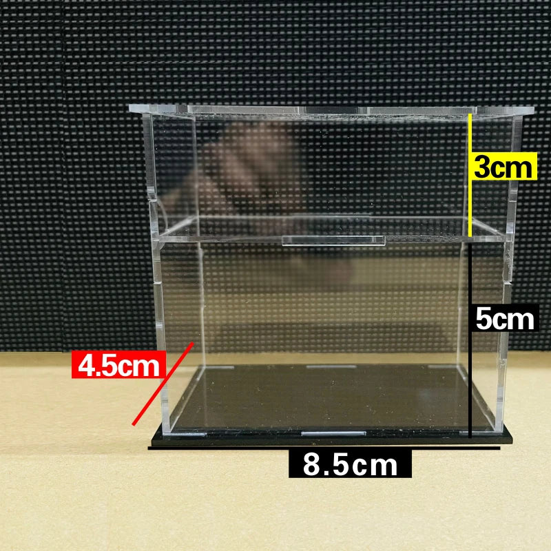 1/64 Model Cars Acrylic Display Case Fit for Mini Size MiniGT Tomica Hotwheels Required Assembly Proof Box Cabinet Toy Vehicles