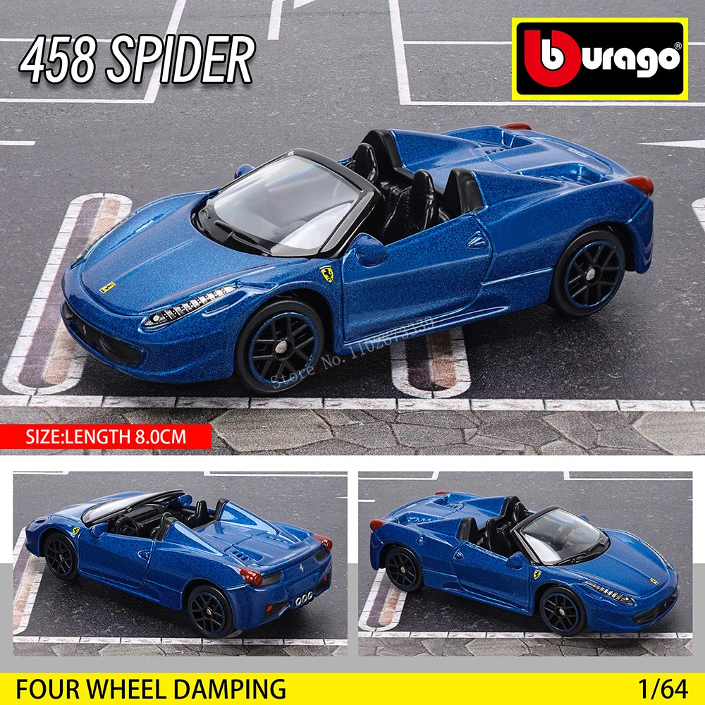 Bburago 1:64 genuine Ferrari SF90 SP1 458 ENZO F40 F12TDF SF90 car model series children's Christmas boy gift toys