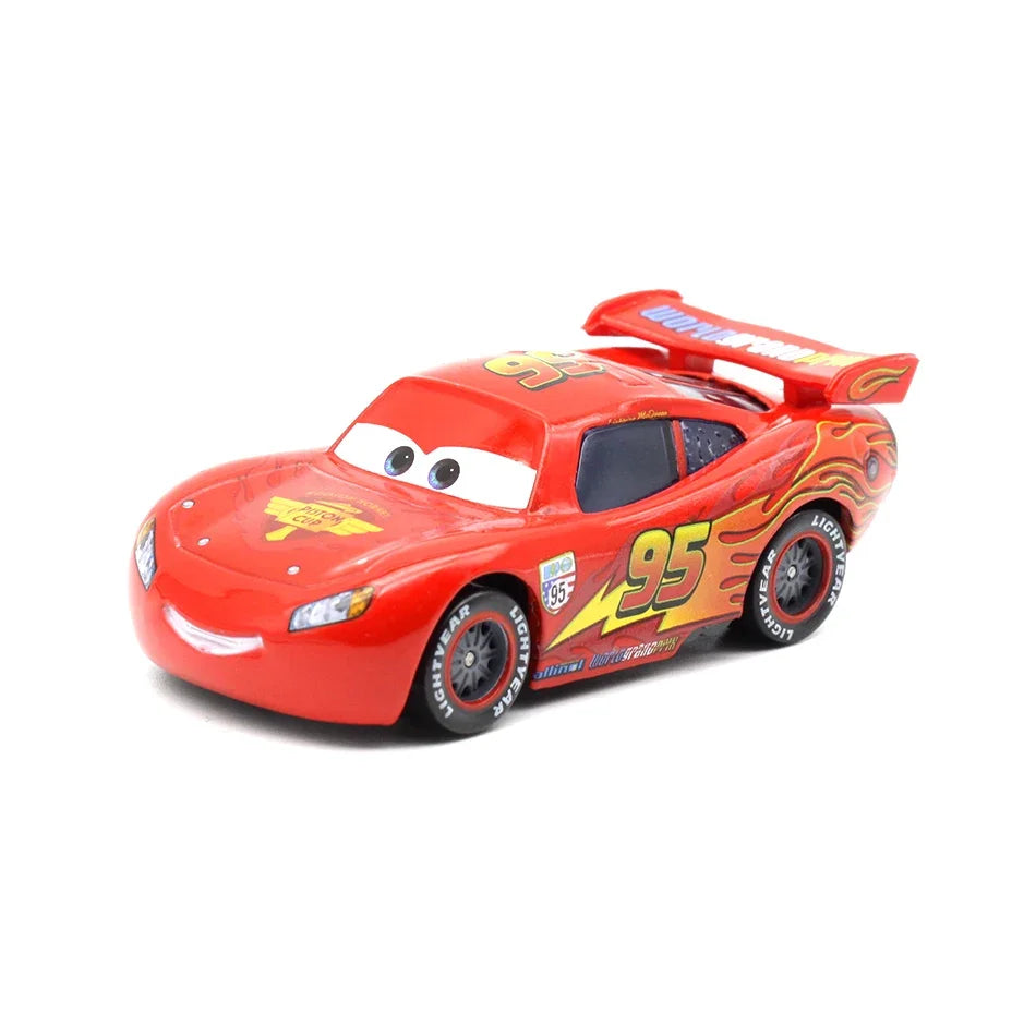 2026 NEW Disney Pixar Car Lightning McQueen The King Mater 1:55 Diecast Metal Alloy Model Car Toy for Kids Birthday Gift New Yea