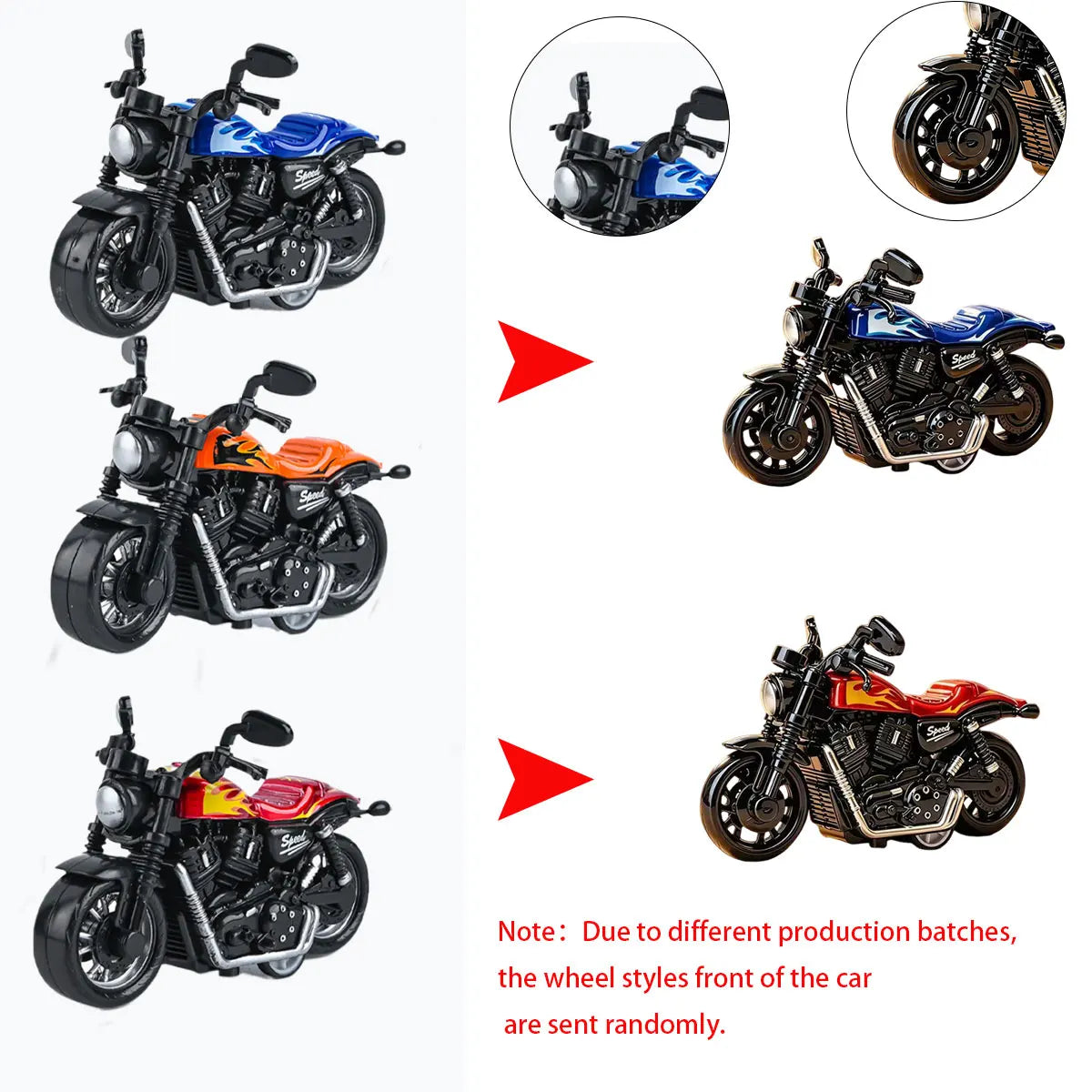 1PCS Motorcycle Model Toys Mini Vehicles Decoration Accessories for Boy Gift Alloy Car Children Birthday Gifts
