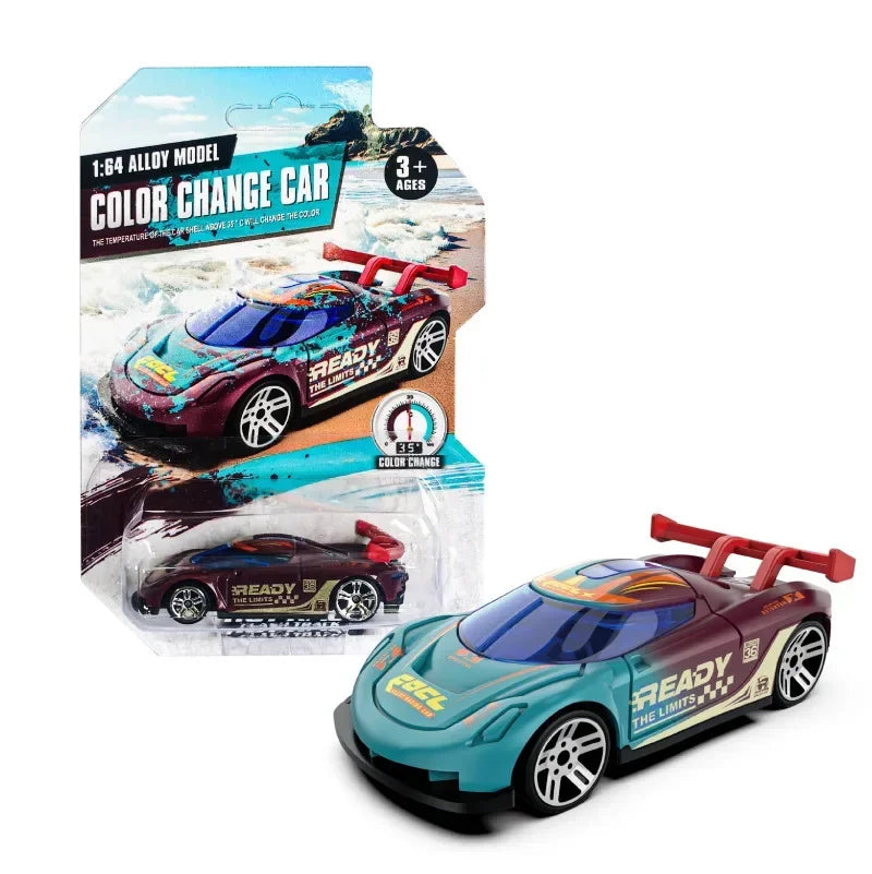 1:64 Magic Color Changing Racing Car Model Temperature Sensitive Inertia Pull Back Cars Toys Crash-Resistant Durable Boys Gift