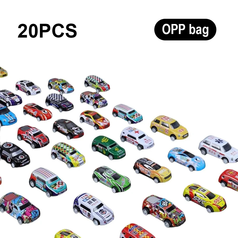 10/20/30/50/100pieces Diecast Car Mini Cars Model Set Toys for Boys Sliding Inertia Pull Back Vehicle Toy Birthday Gifts Kids