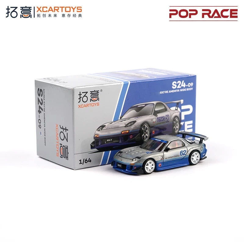 Xcartoys x Pop Race 1:64 EVA RT TYPE-08 087X PANDEM S13 SINGER SKYLINE GTR V8 DRIFT Diecast Model Car