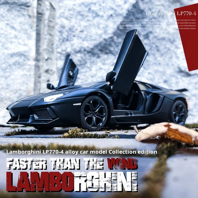 1:32 Lambor LP770 Super Sports Car Model Simulation Alloy Car Model Kids Toy Car Boys Racing Ornament Collection Pull Back