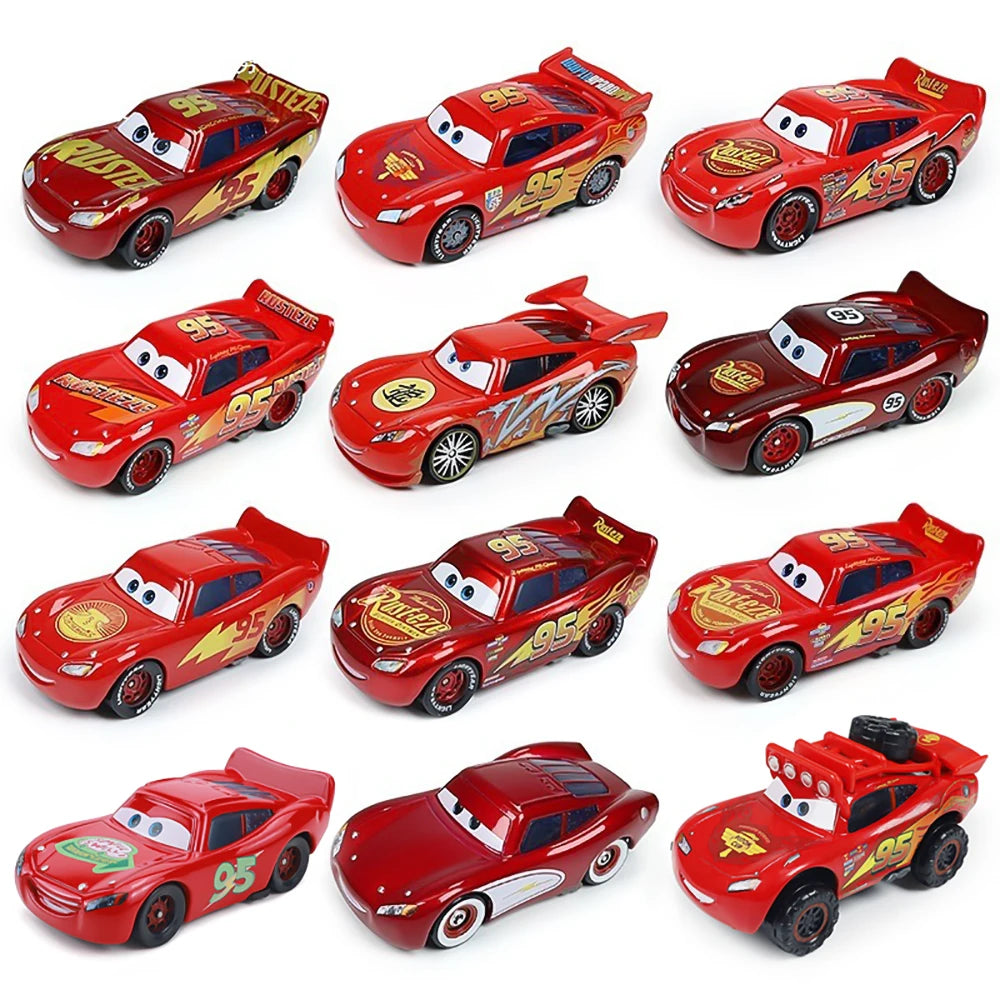 Disney Pixar Cars Toy Lightning McQueen Series 1:55 Diecast Model Basic Styles And Plated Version Children's Alloy Toy Car