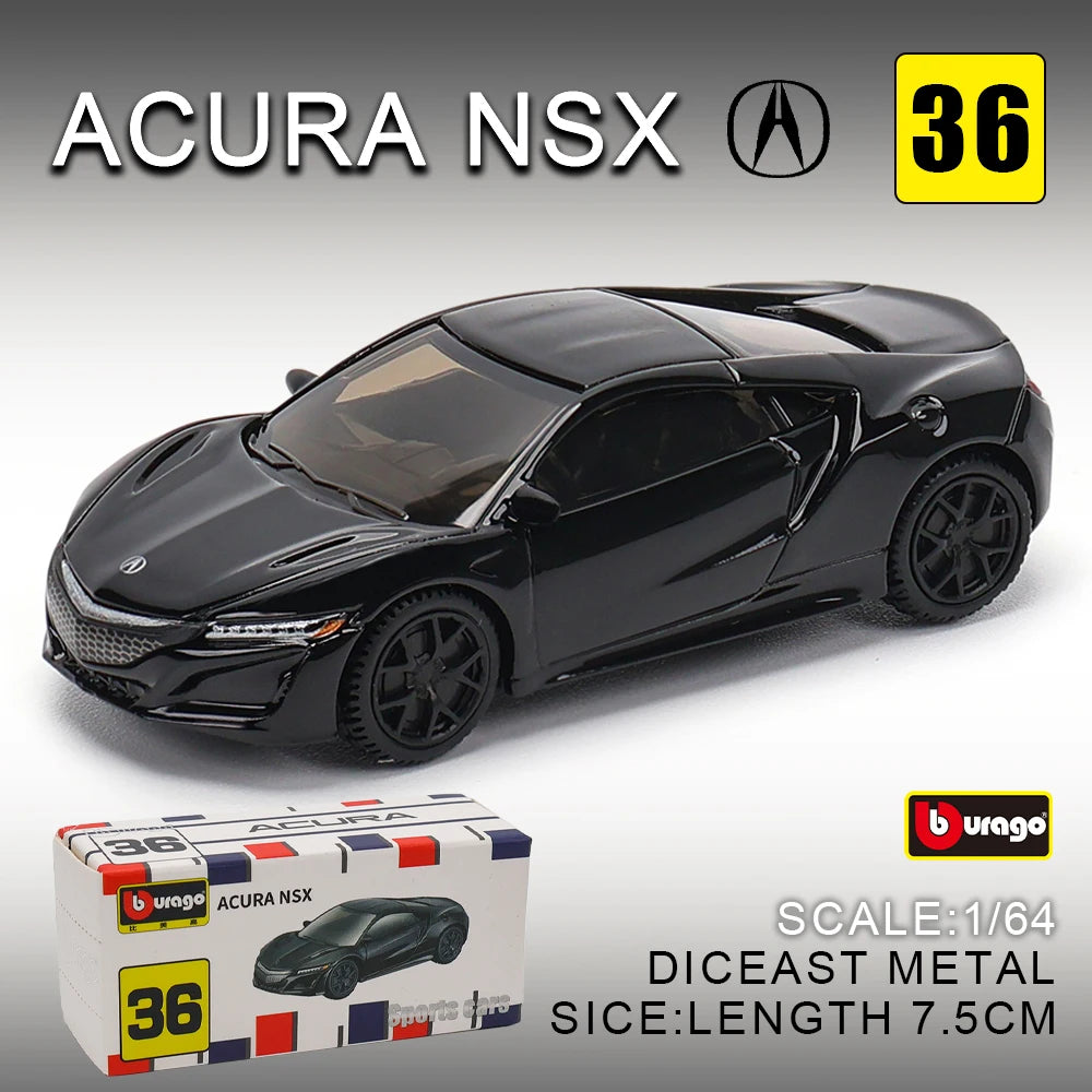 Bburago 1:64 golf Porsche 911 Shelby Raventon Mustang Lamborghini Collection Series Car Die Casting Model Children's Gift Toy