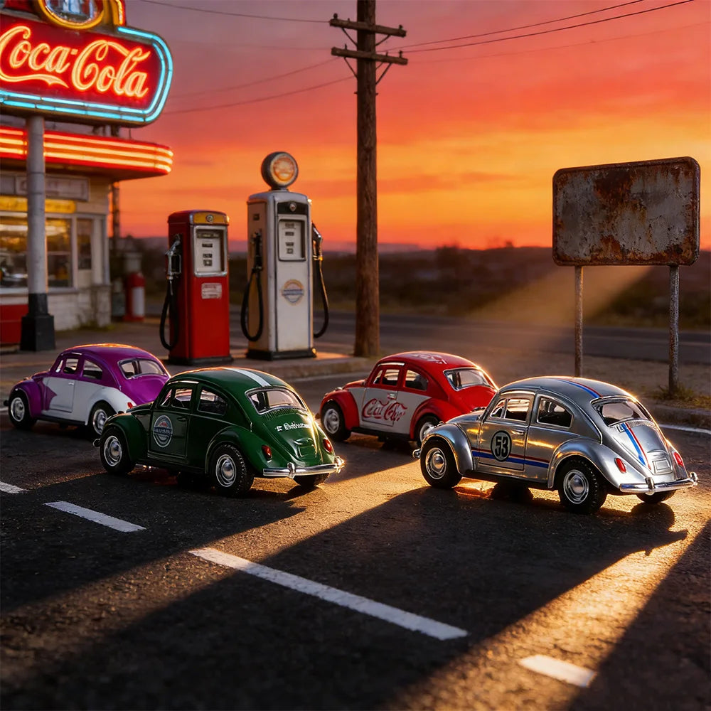 1/32 Scale Alloy Toy Car Mini Alloy Die-cast Beetle Car Model Retro veteran car  Simulation Model Toy For him