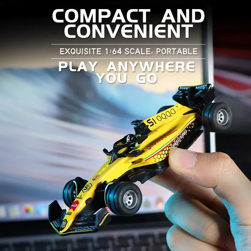 1/64 Mini Formula Racing Alloy RC Cary Model Car Die Cast Toy Car for Boy Gifts Party Toys Children's Remote Control Car Toy