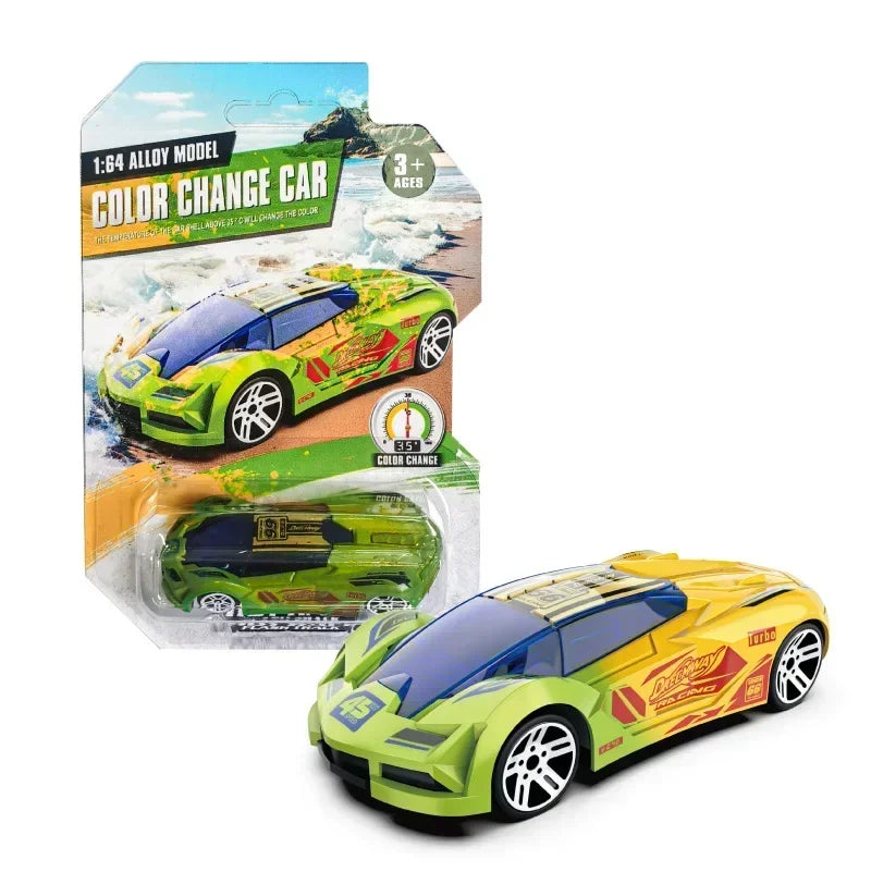 1:64 Magic Color Changing Racing Car Model Temperature Sensitive Inertia Pull Back Cars Toys Crash-Resistant Durable Boys Gift