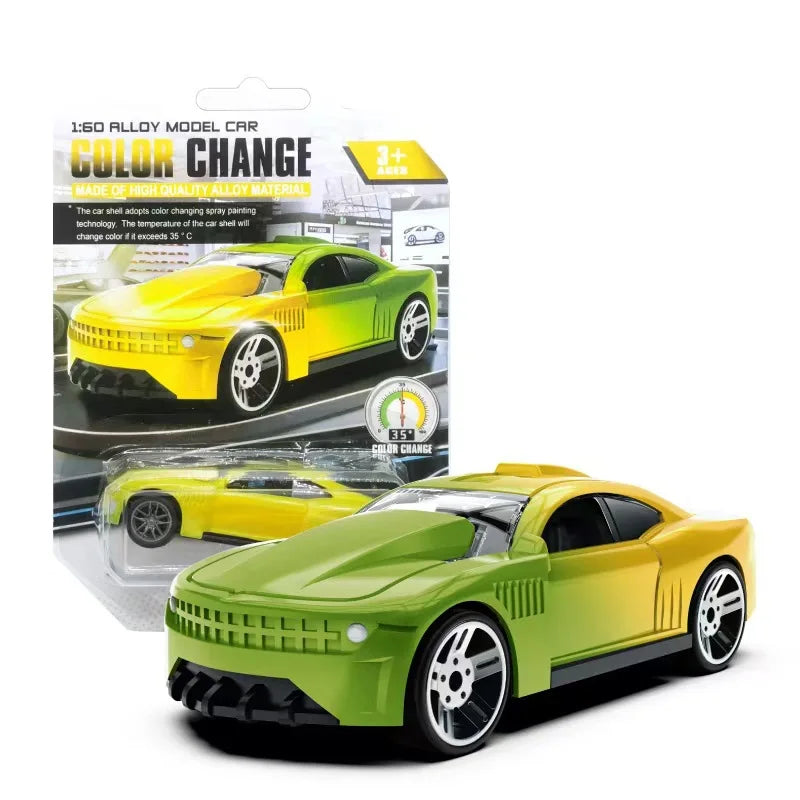 1:64 Magic Color Changing Racing Car Model Temperature Sensitive Inertia Pull Back Cars Toys Crash-Resistant Durable Boys Gift