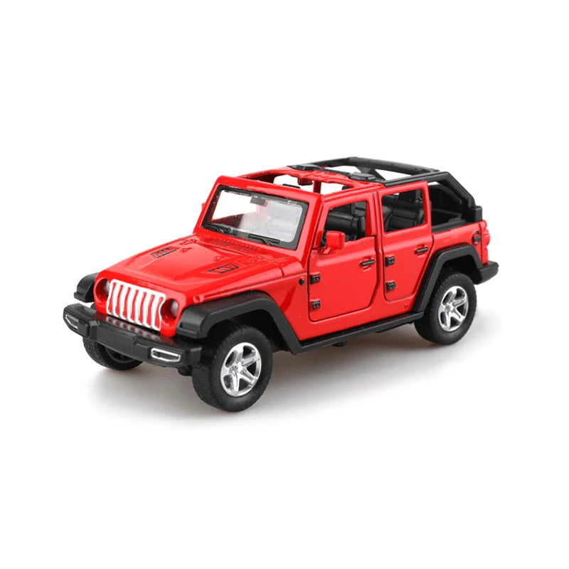 Bagged 1:36 alloy JEEPS Wrangler pull-back off-road car toy imitation off-road pull-back car, boys and children toys
