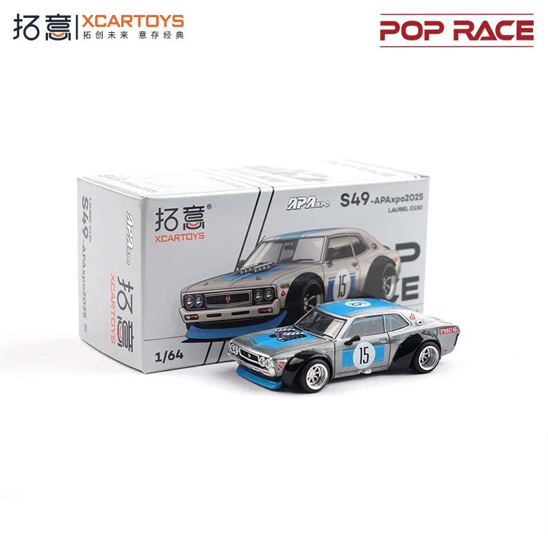 Xcartoys x Pop Race 1:64 EVA RT TYPE-08 087X PANDEM S13 SINGER SKYLINE GTR V8 DRIFT Diecast Model Car