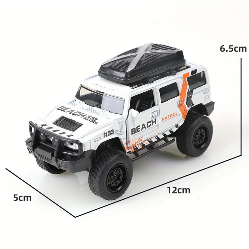 Super handsome gift off-road vehicle alloy car model children's toy door opening car model gift ornament