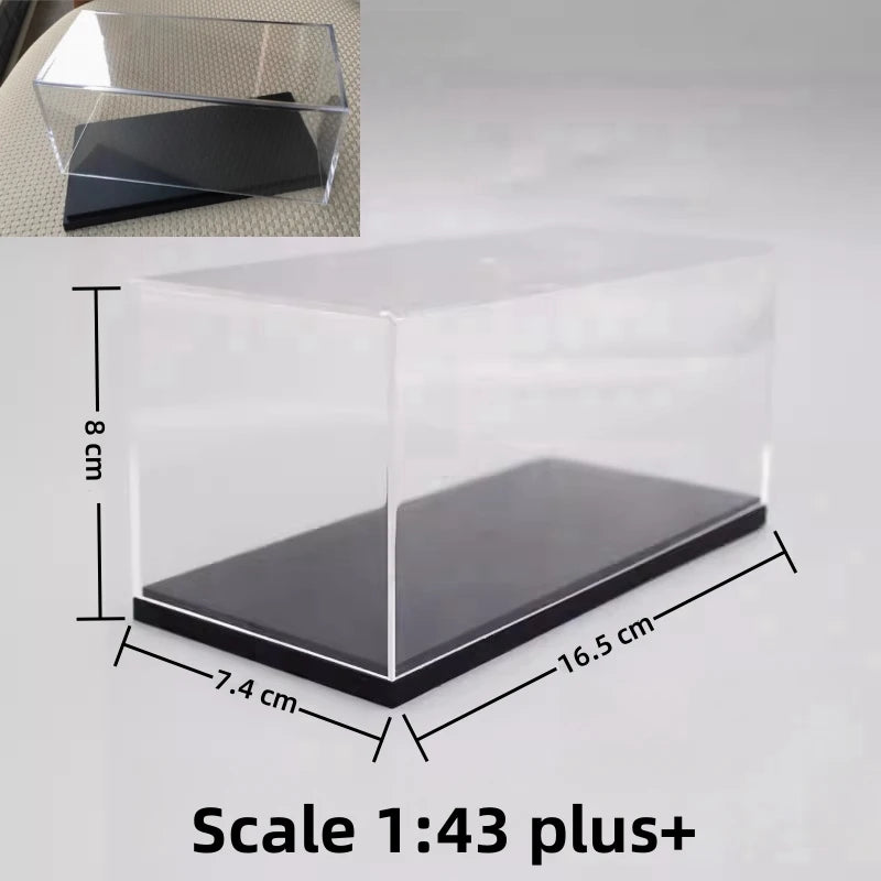 Scale 1/64 1/43 1/32 1/24 1/18 Clear Acrylic Display Box Case for Car Model Dust Cover Pre Made Box Diecast Professional Storage