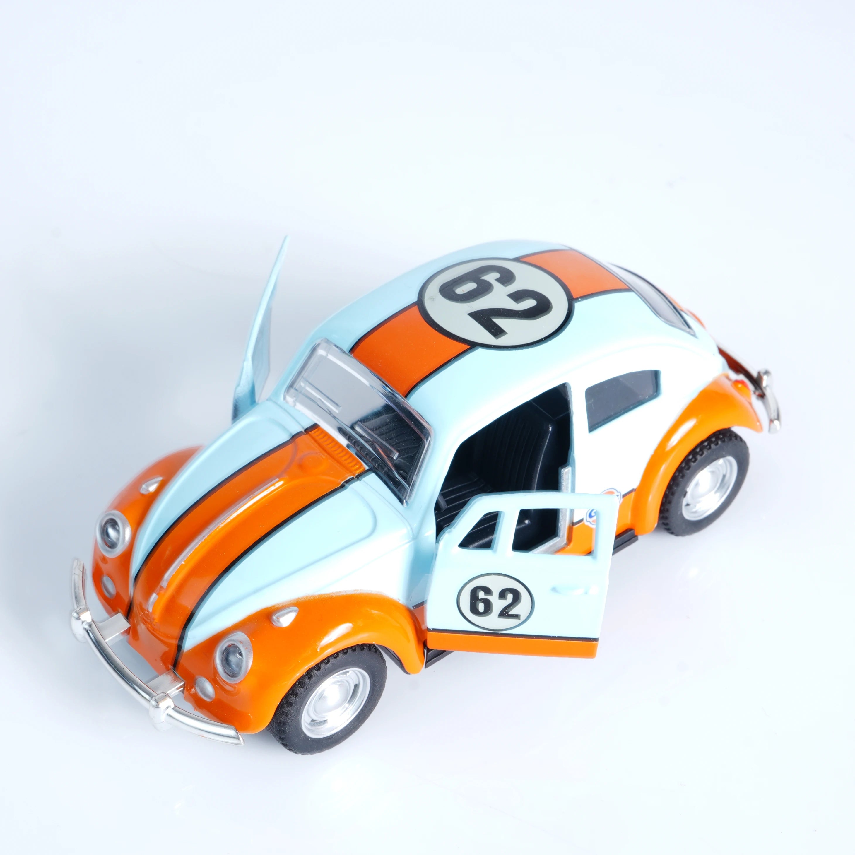 1:36 New Retro Beetle Alloy Die-Cast Classic Model Toy Car, Pull-Back, Openable Doors, Collectible Ornament, Boys' Toy, Christmas Gift, Model Car Ornament