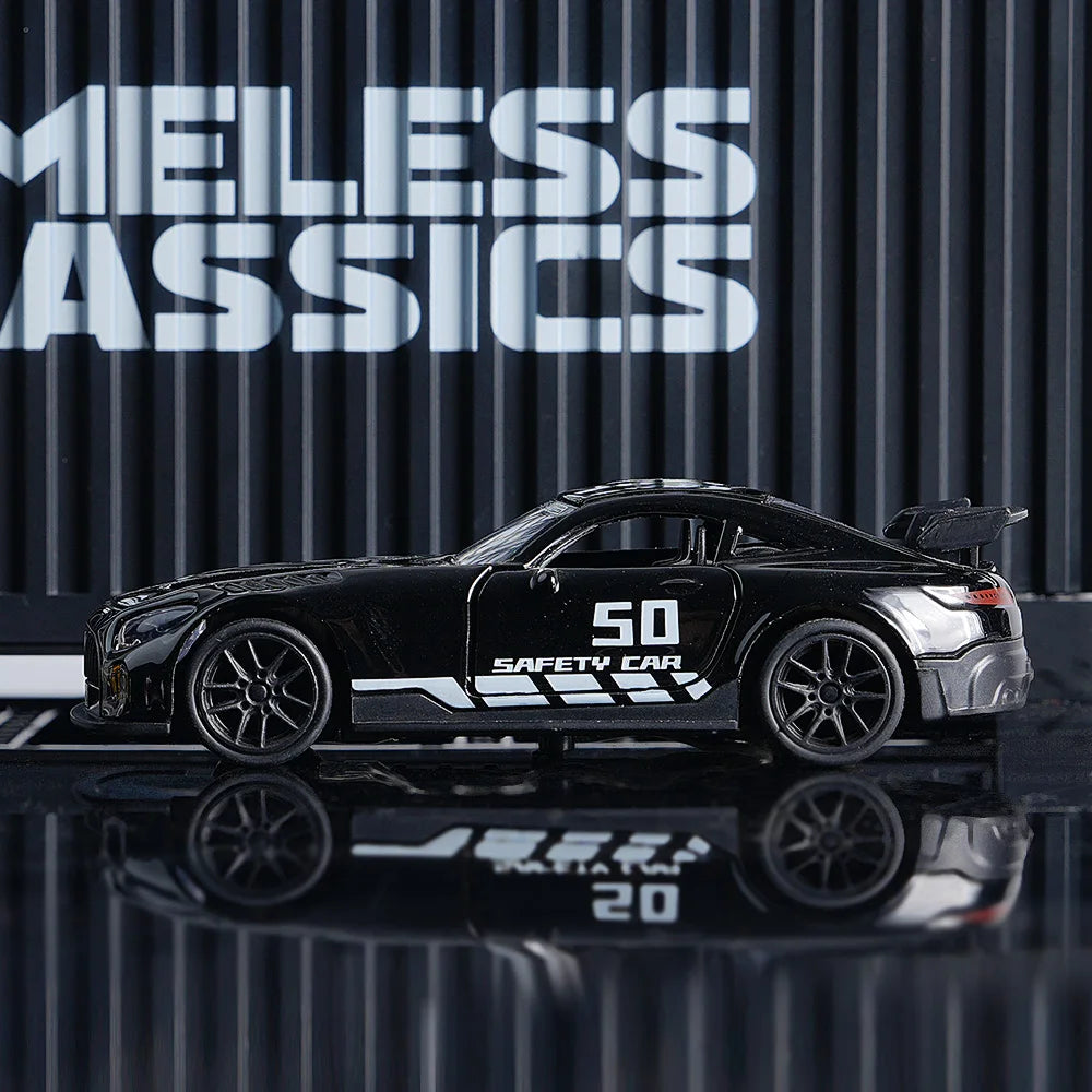 AMG Diecast  Car Model, Alloy Sports Car Decor, 10.6cm Black Collectible Vehicle, Premium Desktop Ornament for Car Enthusiasts