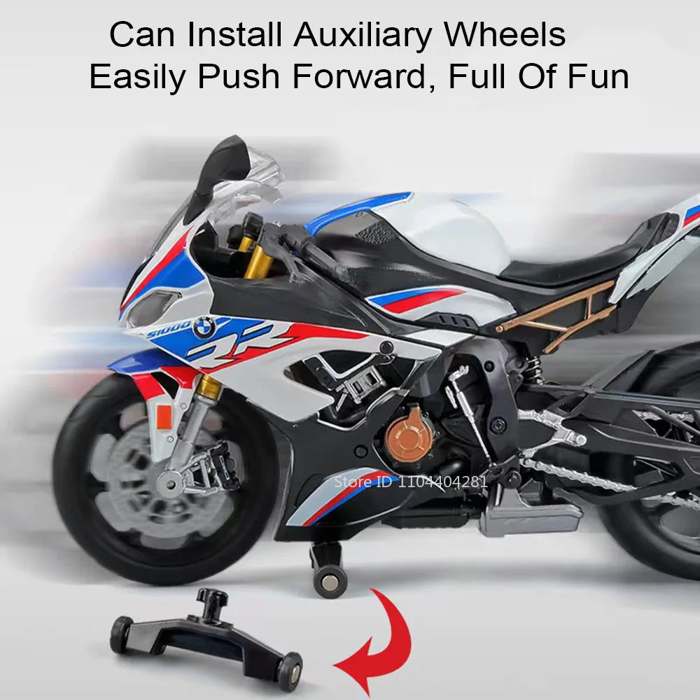 Scale 1:12 BMW S1000RR Honda CBR1000RR Alloy Diecast Motorcycle Car Miniature Model Toys Wheel Steering Vehices for Boys Gifts