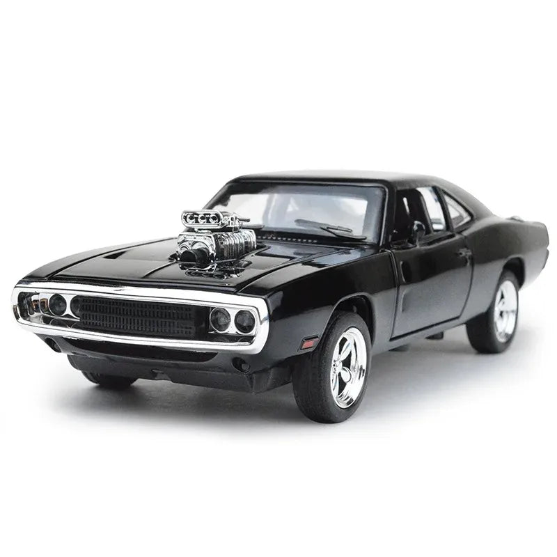 1:32 Simulation 1970 Dodge Charger Alloy Sports Car Model Pull Back Luxury Car Toy Gift Ornaments