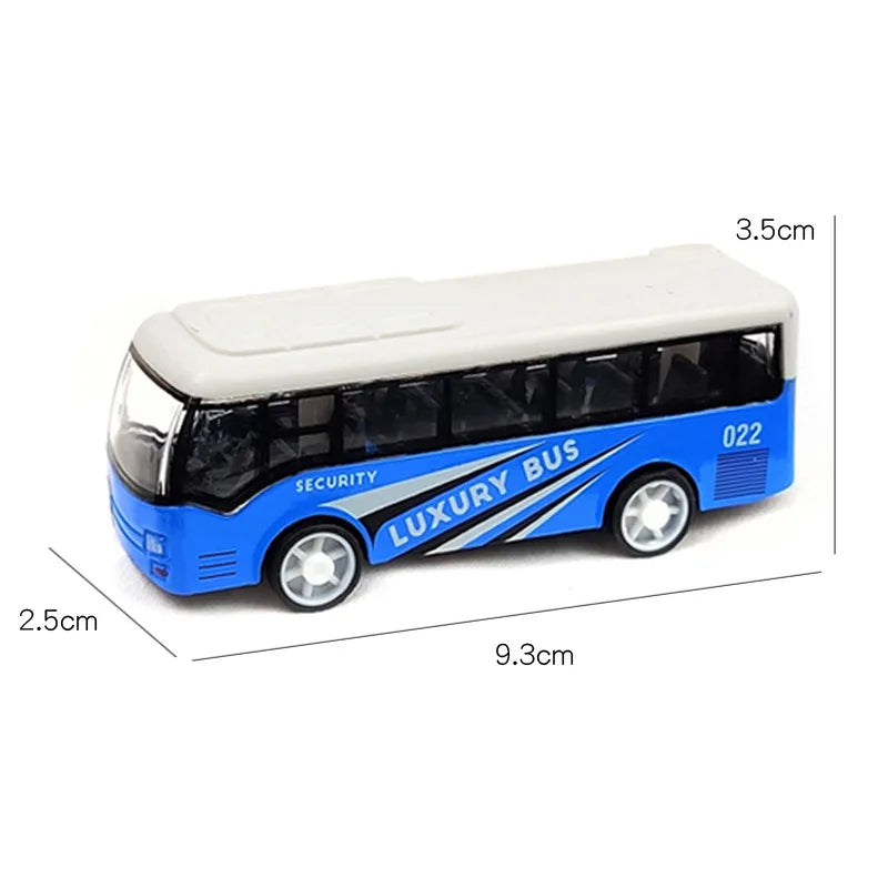 Children's Alloy Anti-Collision Car School Bus City Traffic Decoration Model Airport Metal Pull-Out Boy Holiday Education Toys