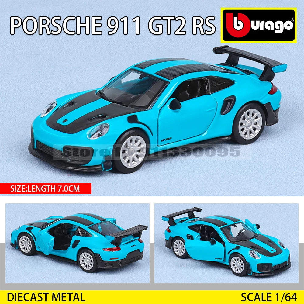 Bburago 1:64 GOLF GT 2017 2020 mustang shelby gt500 Car Model Collection Kids Xmas Gift Toys for Boys Ferrari  Benz Volkswagen