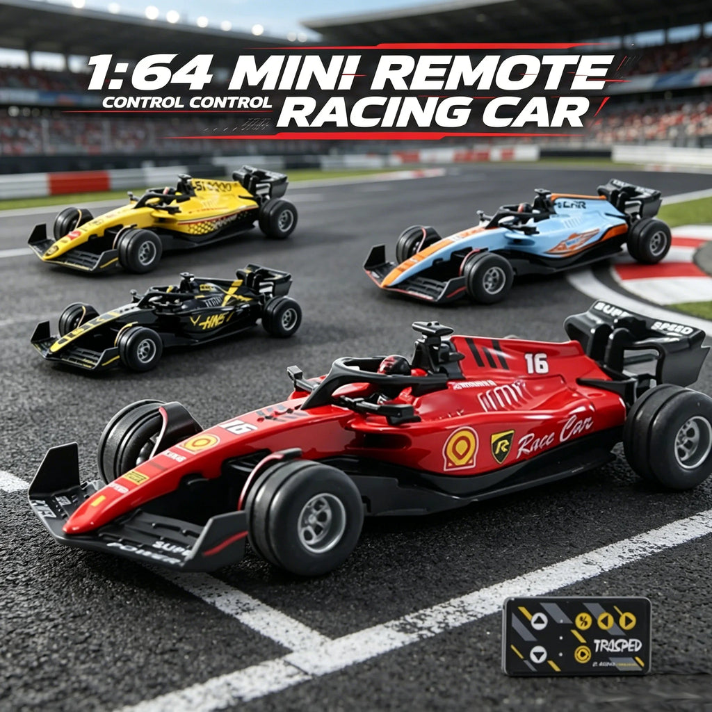 1/64 Mini Formula Racing Alloy RC Cary Model Car Die Cast Toy Car for Boy Gifts Party Toys Children's Remote Control Car Toy