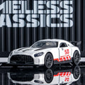 AMG Diecast Car Model, Alloy Sports Car Decor, White Collectible Vehicle with Openable Doors, Premium Ornament for Car Fans