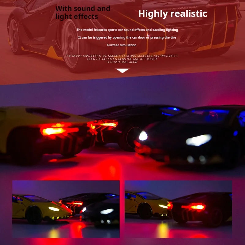 1:32 Lambor LP770 Super Sports Car Model Simulation Alloy Car Model Kids Toy Car Boys Racing Ornament Collection Pull Back