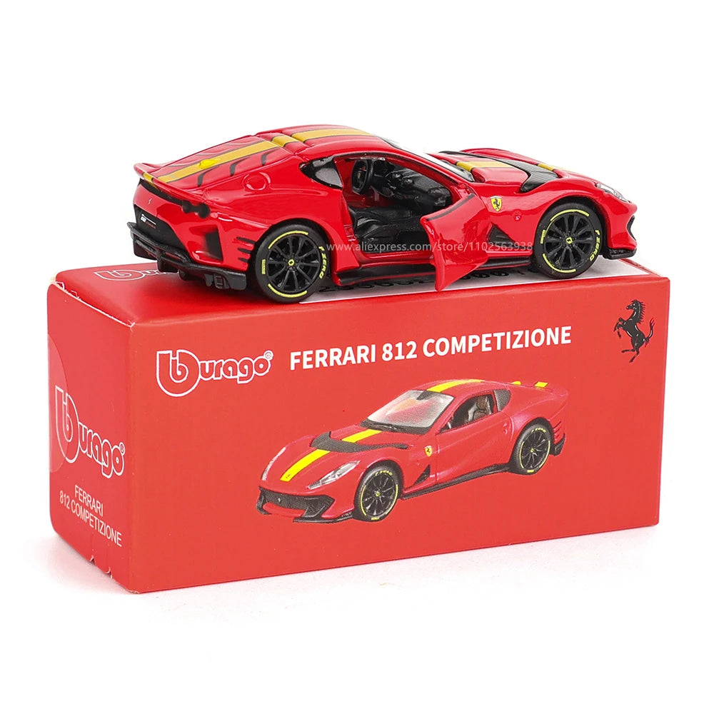 Bburago 1:64 genuine Ferrari SP1 812 COMPETIZIONE ENZO F40 F12TDF SF90 car model series children's Christmas boy gift toys