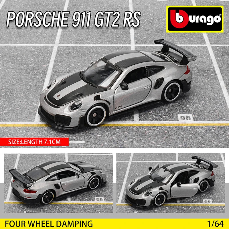 Bburago 1:64 GOLF GT 2017 2020 mustang shelby gt500 Car Model Collection Kids Xmas Gift Toys for Boys Ferrari  Benz Volkswagen