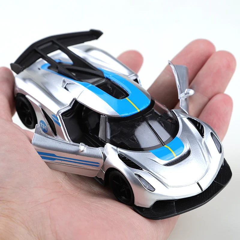 (Bagged) 1:36 scale replica racing car toy model, die-cast metal, realistic car, children's alloy car, boy's toy, car decoration
