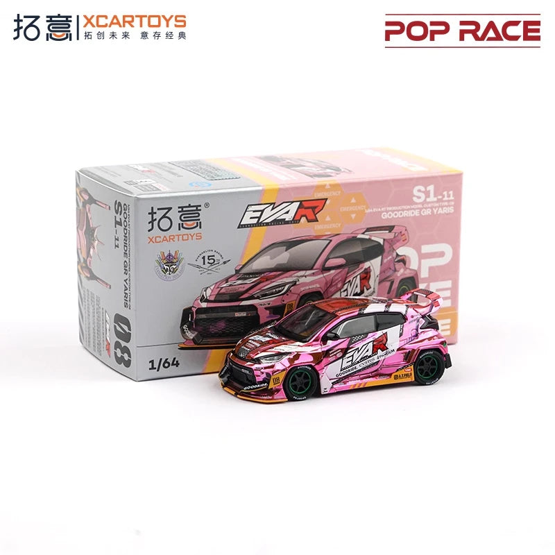 Xcartoys x Pop Race 1:64 EVA RT TYPE-08 087X PANDEM S13 SINGER SKYLINE GTR V8 DRIFT Diecast Model Car