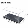 Scale 1/64 1/43 1/32 1/24 1/18 Clear Acrylic Display Box Case for Car Model Dust Cover Pre Made Box Diecast Professional Storage