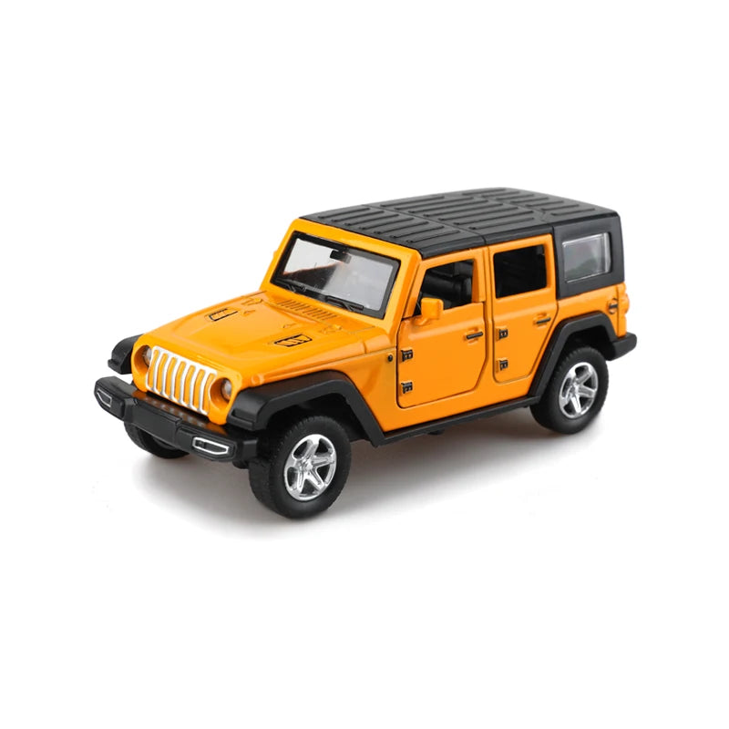 Bagged 1:36 alloy JEEPS Wrangler pull-back off-road car toy imitation off-road pull-back car, boys and children toys