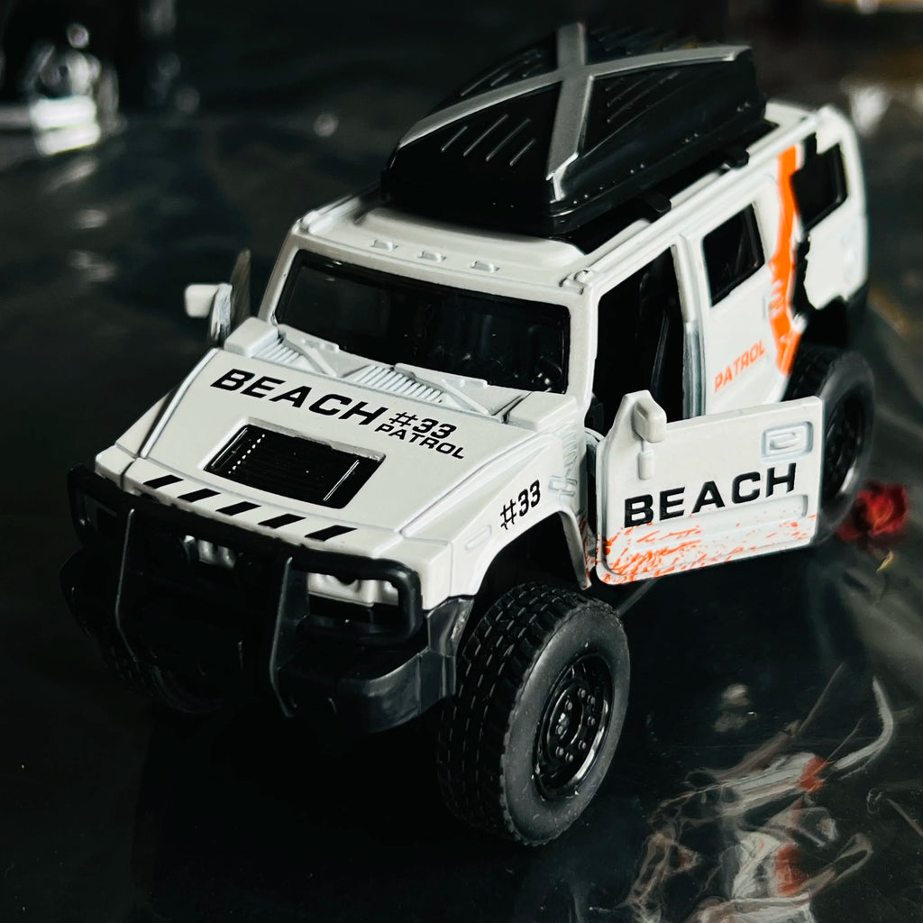 Super handsome gift off-road vehicle alloy car model children's toy door opening car model gift ornament