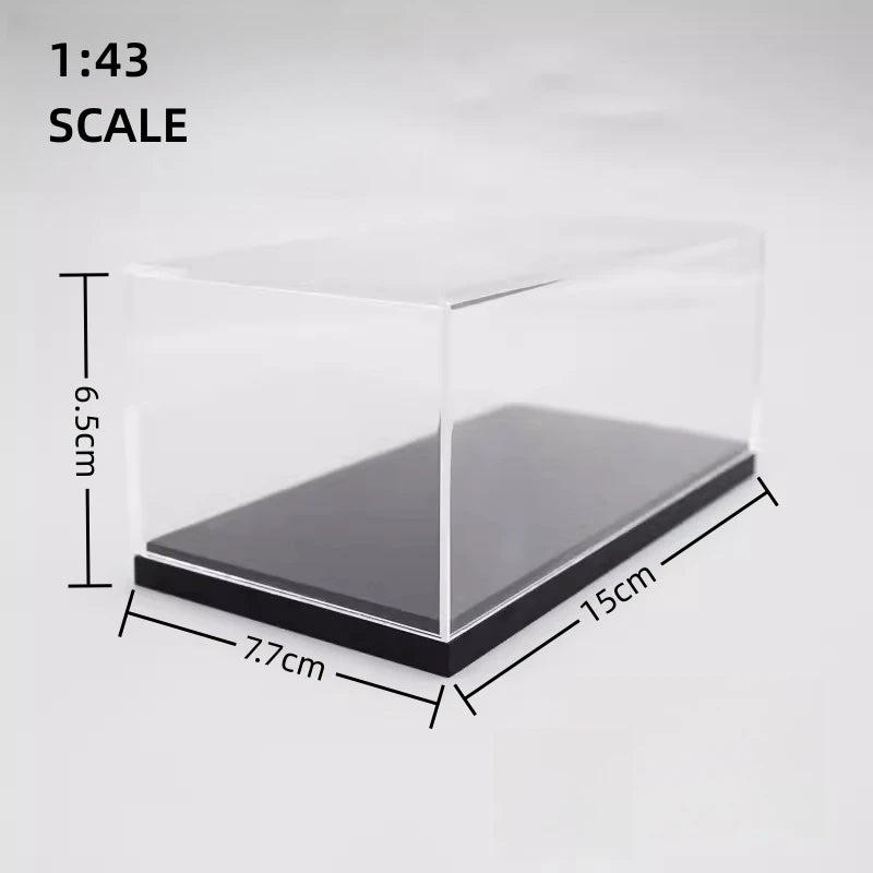 Scale 1/64 1/43 1/32 1/24 1/18 Clear Acrylic Display Box Case for Car Model Dust Cover Pre Made Box Diecast Professional Storage