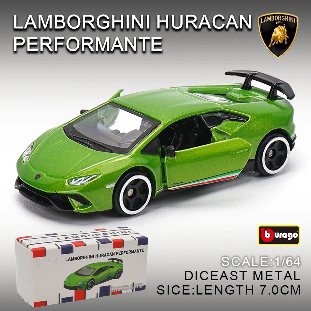 Bburago 1:64 golf Porsche 911 Shelby Raventon Mustang Lamborghini Collection Series Car Die Casting Model Children's Gift Toy
