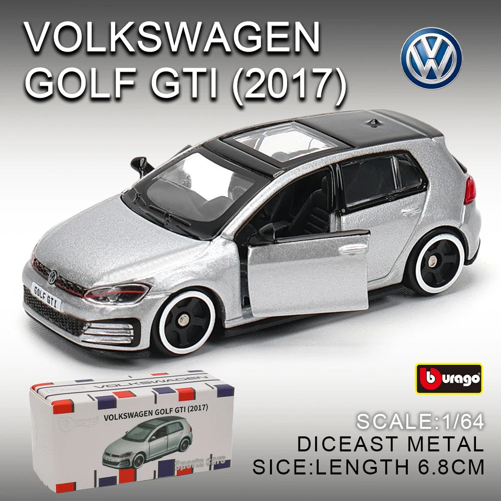 Bburago 1:64 GOLF GT 2017 2020 mustang shelby gt500 Car Model Collection Kids Xmas Gift Toys for Boys Ferrari  Benz Volkswagen