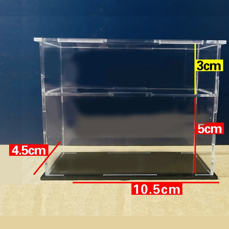 1/64 Model Cars Acrylic Display Case Fit for Mini Size MiniGT Tomica Hotwheels Required Assembly Proof Box Cabinet Toy Vehicles