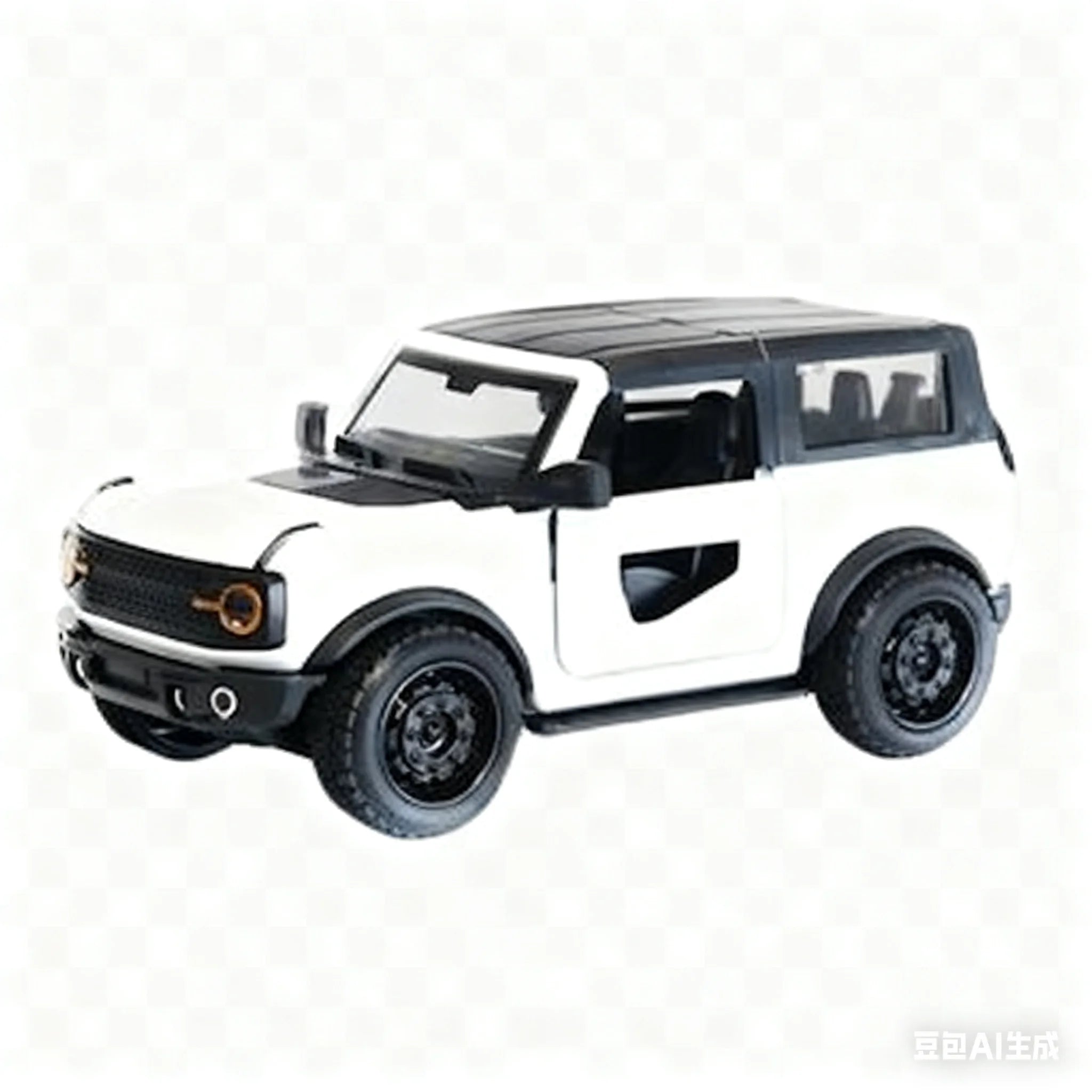 (Bagged) 1/36 New Hummer Convertible Off-Road Pullback Car - Children's Toy, Die-cast Metal, Powerful Engine