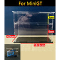 1/64 Model Cars Acrylic Display Case Fit for Mini Size MiniGT Tomica Hotwheels Required Assembly Proof Box Cabinet Toy Vehicles