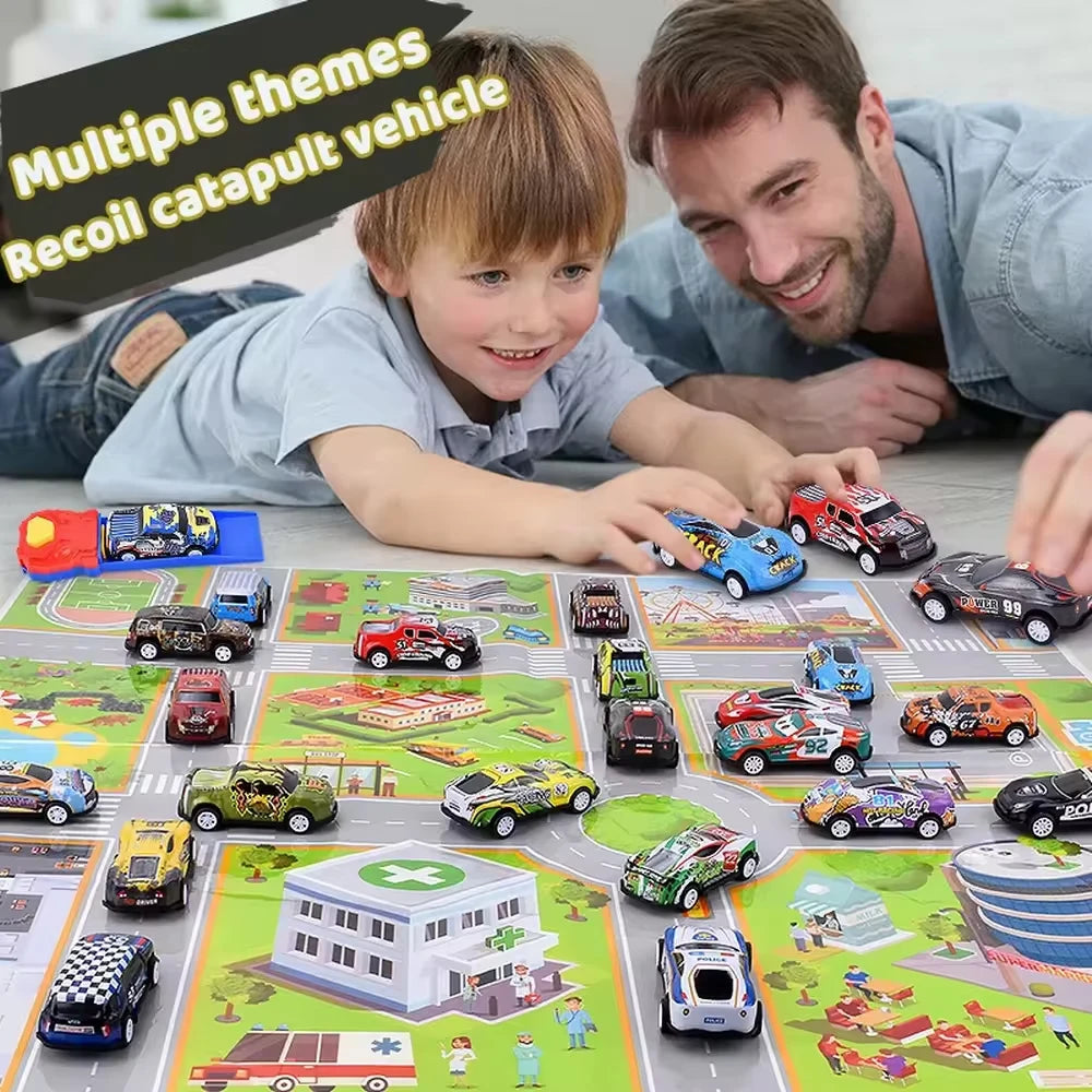 10/20/30/50/100pieces Diecast Car Mini Cars Model Set Toys for Boys Sliding Inertia Pull Back Vehicle Toy Birthday Gifts Kids