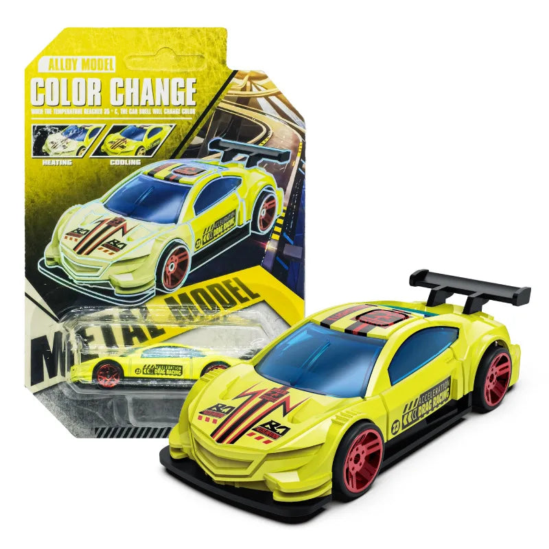 1:64 Magic Color Changing Racing Car Model Temperature Sensitive Inertia Pull Back Cars Toys Crash-Resistant Durable Boys Gift