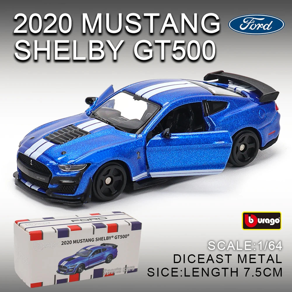 Bburago 1:64 golf Porsche 911 Shelby Raventon Mustang Lamborghini Collection Series Car Die Casting Model Children's Gift Toy