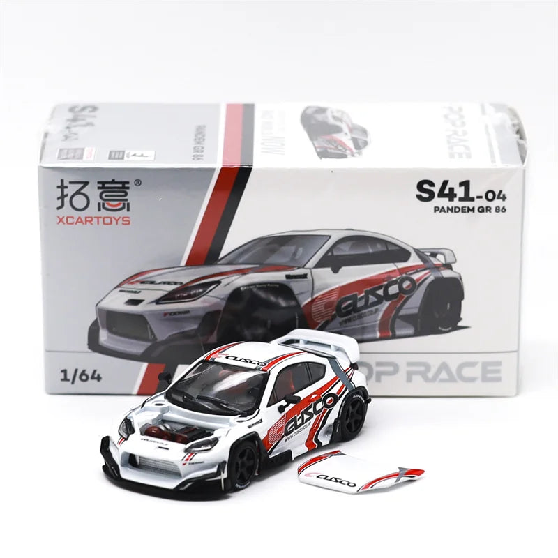 Xcartoys x Pop Race 1:64 EVA RT TYPE-08 087X PANDEM S13 SINGER SKYLINE GTR V8 DRIFT Diecast Model Car